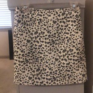 Loft leopard pencil skirt